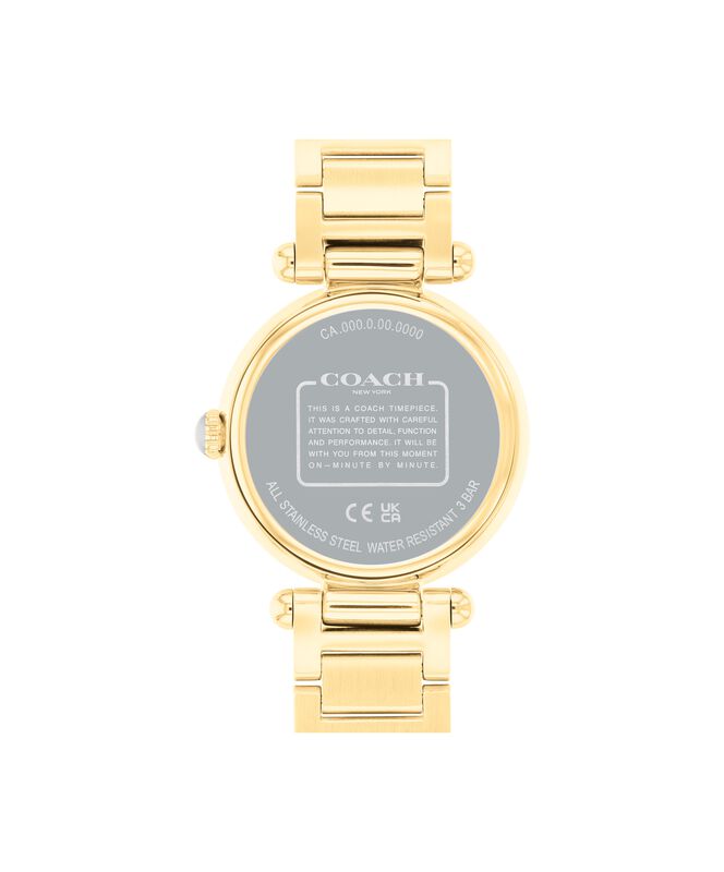 Coach Ladies Gold Plated Stainless Steel Cary Watch 14504183 image number null
